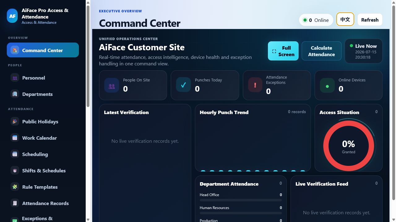 AiFace Pro Operations Center